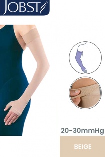 JOBST Bella Lite Class 2 (20 - 30mmHg) Beige Arm Sleeve and Gauntlet with Dotted Silicone Band